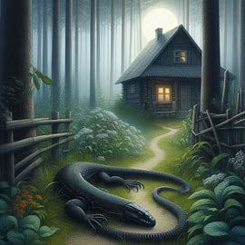 ⚫️ 🦎 Schwarze groe Echse
