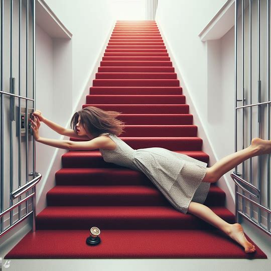 Tochter stuerzt die Treppe ab