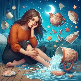 Erstellt mit Bing Image Creator Lieblingstasse fallen gelassen